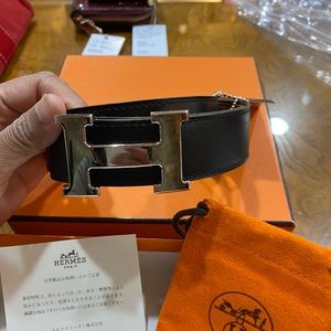 Hermes constance reversible belt
